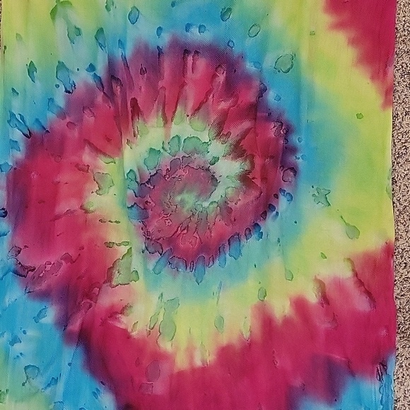 PASHMIRE Kidcore Tie Dye Fringe Wrap Sarong Shawl - Picture 3 of 5